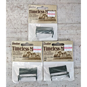3 Darice Timeless Minis Green Metal Bench Dollhouse Model Train 1 5/8" 2009 NEW